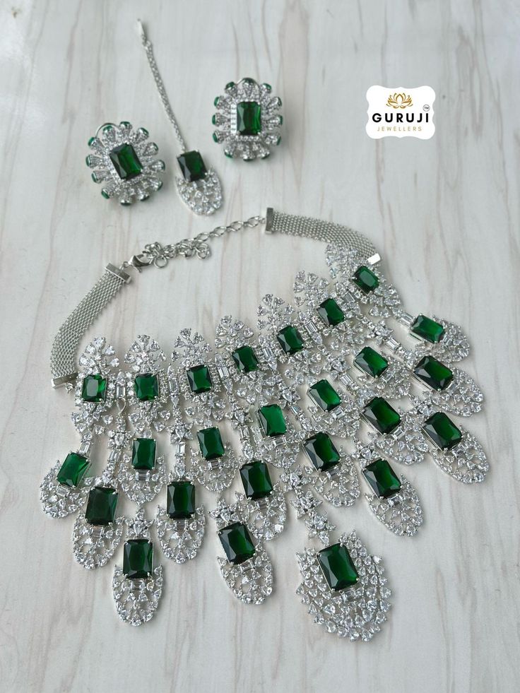 AD Stone Combo Necklace Set