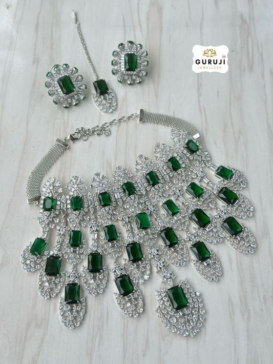 AD Stone Combo Necklace Set